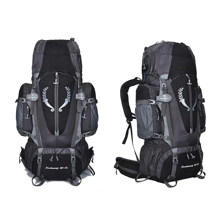 Large 80L Outdoor Waterproof Backpack for Camping Hiking - Black