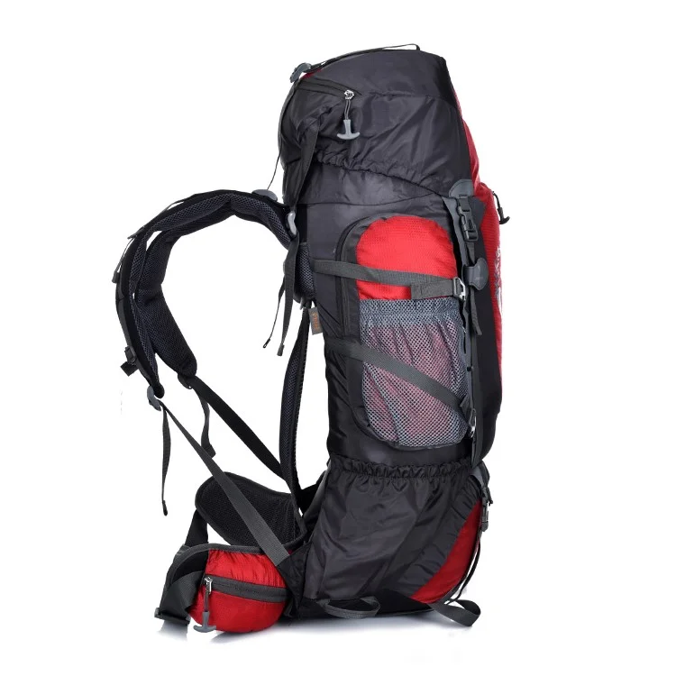Large 80L Outdoor Waterproof Backpack for Camping Hiking - Red
