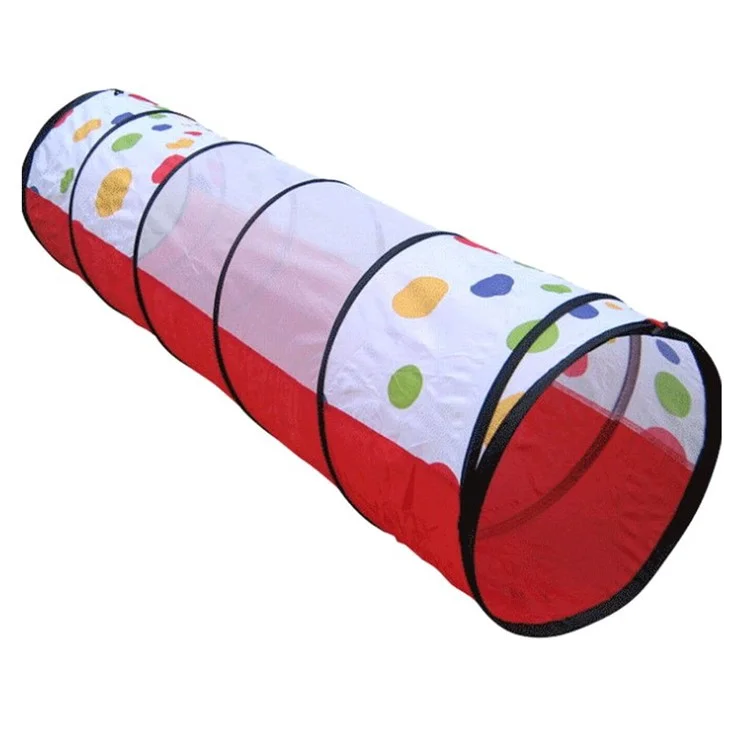 110 x 48cm Polka Dots Play Tunnel Toy Tent Children Kids Popup Discovery Tube