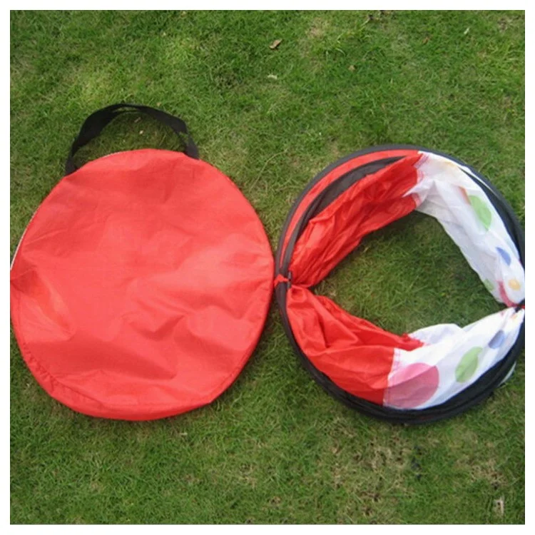 110 x 48cm Polka Dots Play Tunnel Toy Tent Children Kids Popup Discovery Tube