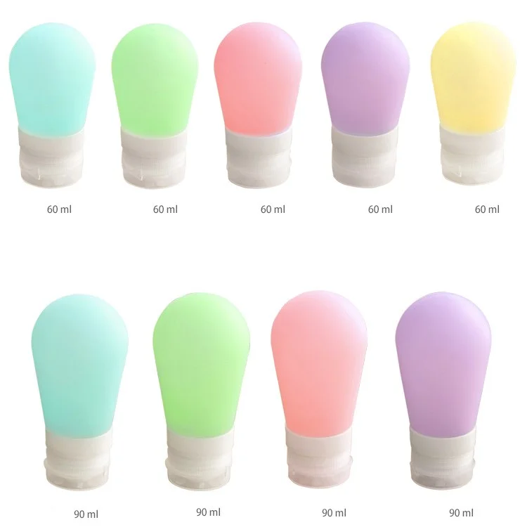 60ML Portable Bulb Shape Silicone Travel Bottle Food Grade FDA Certified - Green