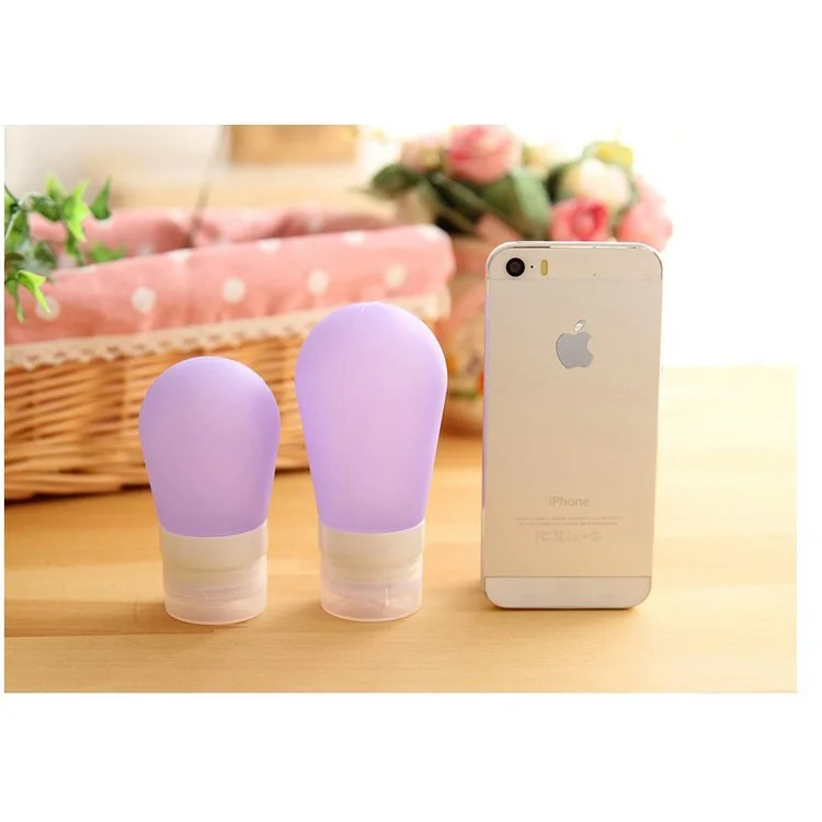 60ML Portable Bulb Shape Silicone Travel Bottle Food Grade FDA Certified - Green