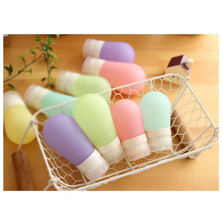 60ML Bulb Shape Silicone Travel Toiletry Bottle Food Grade FDA Certified - Blue