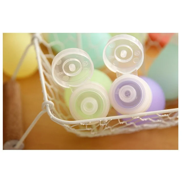 60ML Bulb Shape Silicone Travel Toiletry Bottle Food Grade FDA Certified - Blue