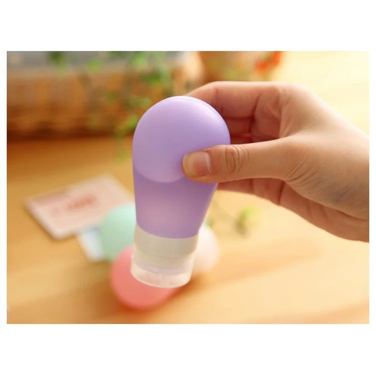 60ML Bulb Shape Silicone Travel Toiletry Bottle Food Grade FDA Certified - Blue