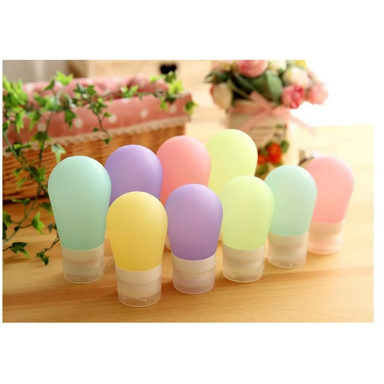 60ML Bulb Shape Silicone Travel Toiletry Bottle Food Grade FDA Certified - Blue
