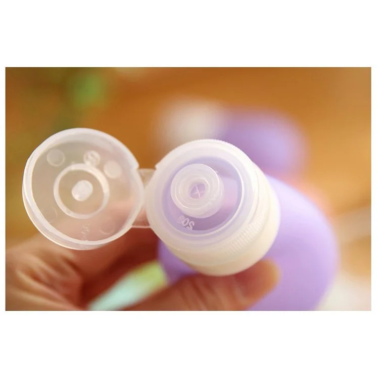 60ML Bulb Shape Silicone Travel Toiletry Bottle Food Grade FDA Certified - Blue