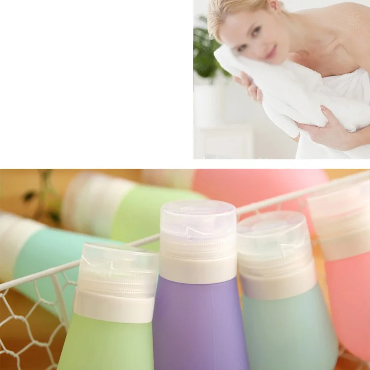 60ML Bulb Shape Silicone Travel Toiletry Bottle Food Grade FDA Certified - Blue