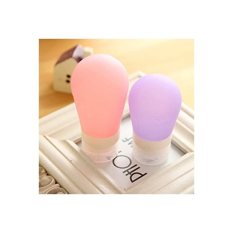 60ML Bulb Shape Silicone Travel Toiletry Bottle Food Grade FDA Certified - Blue