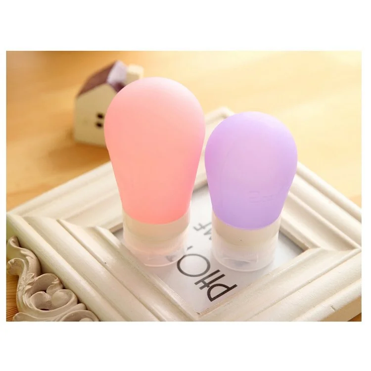 60ML Bulb Shape Silicone Travel Toiletry Bottle Food Grade FDA Certified - Blue