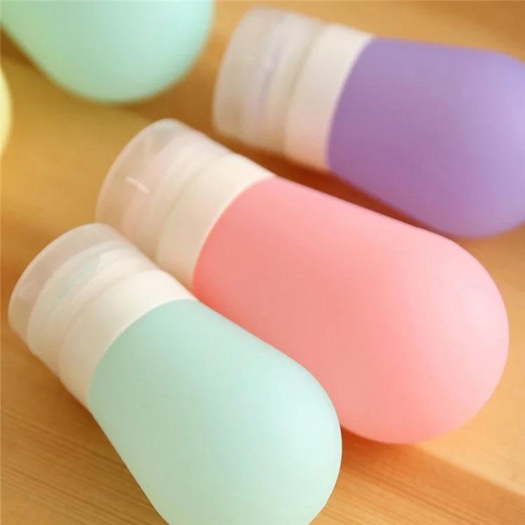 90ML Bulb Shape Portable Food Grade FDA Certified Silicone Travel Bottle - Green