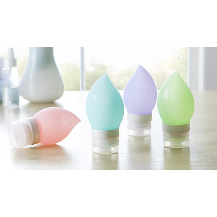 75ML Peach Shape Silicone Travel Bottle - Pink