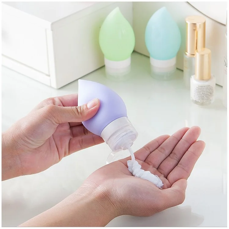 75ML Peach Shape Silicone Travel Bottle - Pink