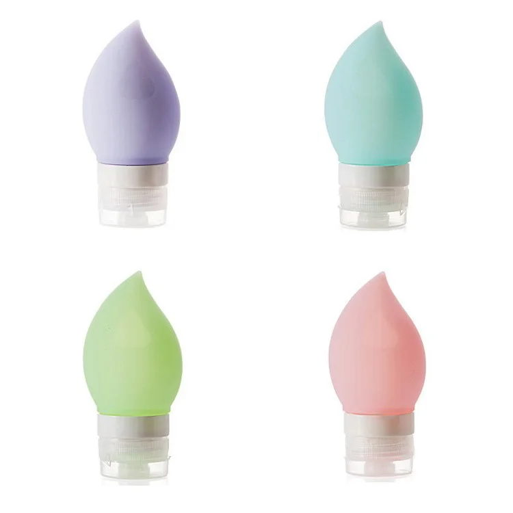 75ML Peach Shape Silicone Travel Bottle - Pink