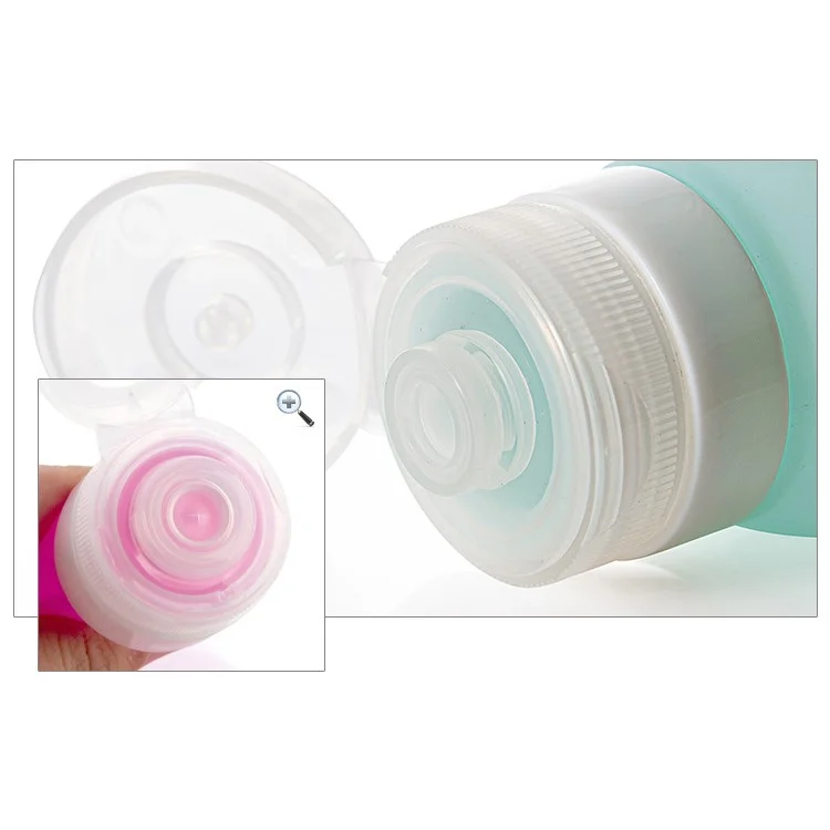 75ML Peach Shape Silicone Travel Bottle - Pink