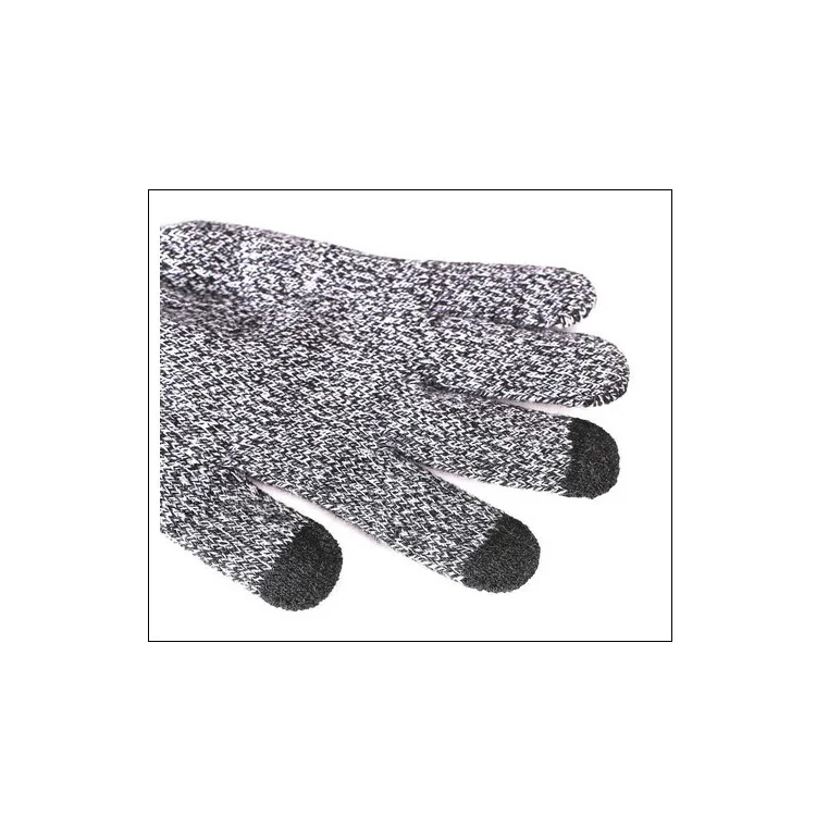 Unisex Touchscreen Texting Gloves Warm Winter Knitted Glove - Dark Grey