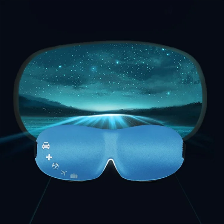 Pictet. Fino RH37 3D Eyeshade Travel Sleep Rest Máscara de Olho de Olhos Vendados - Céu Azul