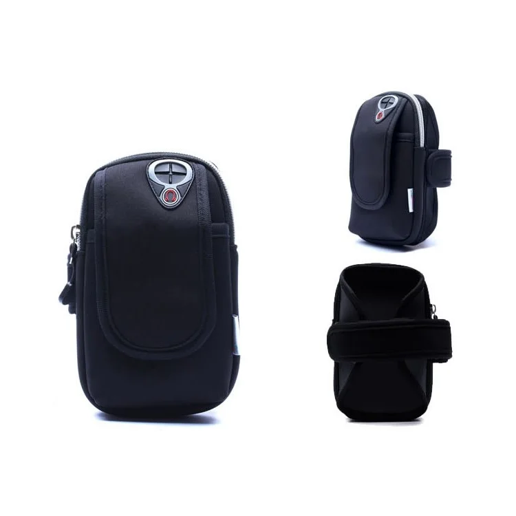 LB0001 Outdoor Sports Waterproof Neoprene Phone Armband Pouch Case for iPhone 7 Plus / 7 Etc - Black