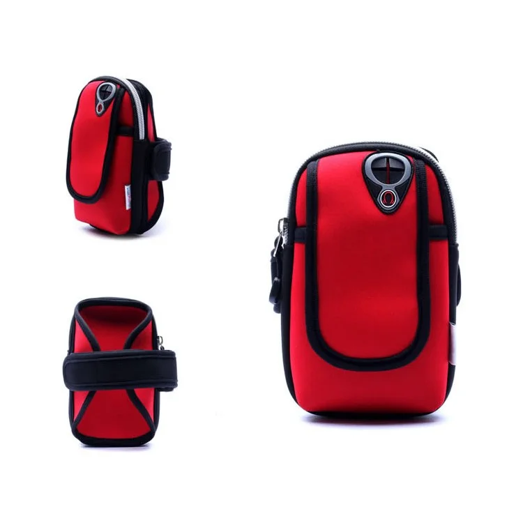 LB0001 Outdoor Running Waterproof Neoprene Phone Armband Pouch Case for iPhone 7 Plus / 7 Etc - Red