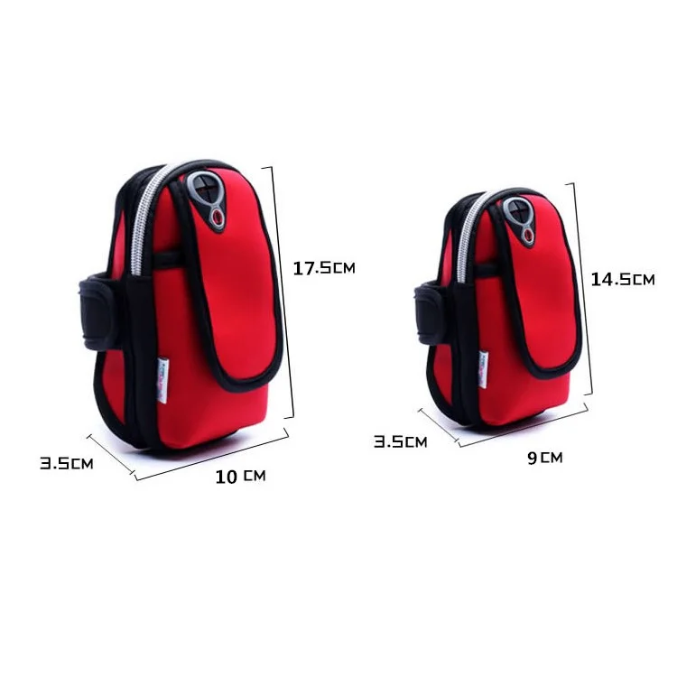 LB0001 Outdoor Running Waterproof Neoprene Phone Armband Pouch Case for iPhone 7 Plus / 7 Etc - Red