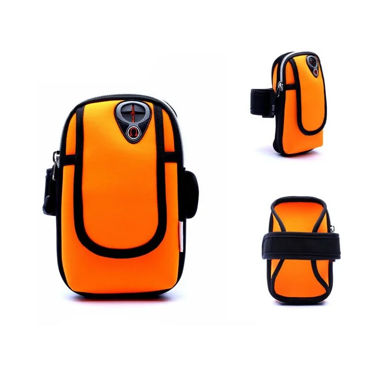 LB0001 Outdoor Portable Sweat-proof Neoprene Mobile Phone Armband Case for iPhone 7 Plus / 7 Etc - Orange