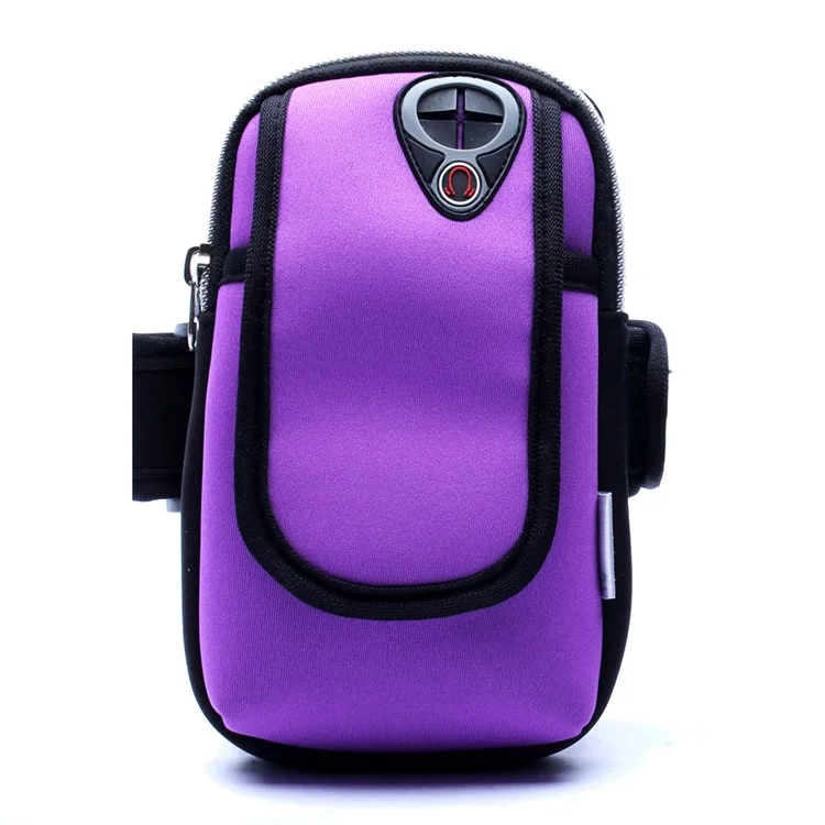 LB0001 Outdoor Splash-proof Neoprene Climbing Portable Mobile Phone Armband Bag Accessory for iPhone 7 Plus / 7 Etc - Purple