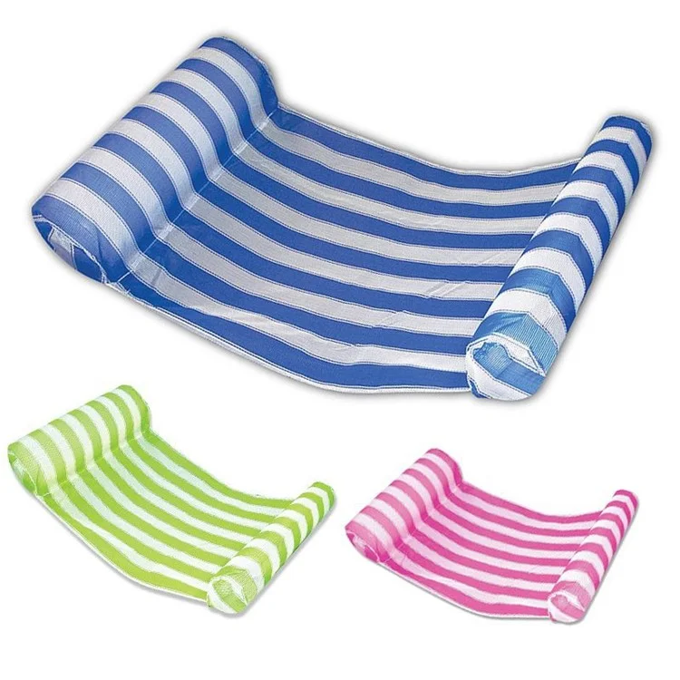 Water Hammock Lounge Inflatable Pool Swimming Floating Mat - Blue