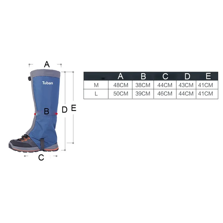 Gallatte di Neve Tuban TPU Rinforzata TPU Fepible 420D Gatete di Stivale Impermeabili in Nylon - Nero / Dimensione: M