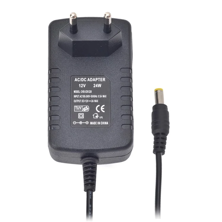 12V 2A 100-240V Power Supply DC Adapter for LED Light CCTV Security Camera etc. - EU Plug