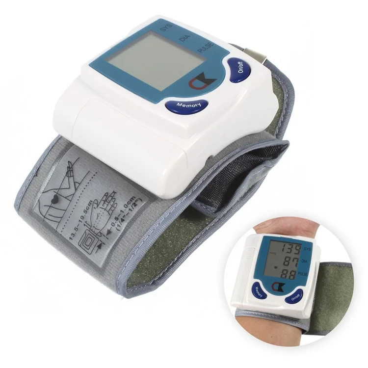 Portable Digital LCD Wrist Blood Pressure Monitor