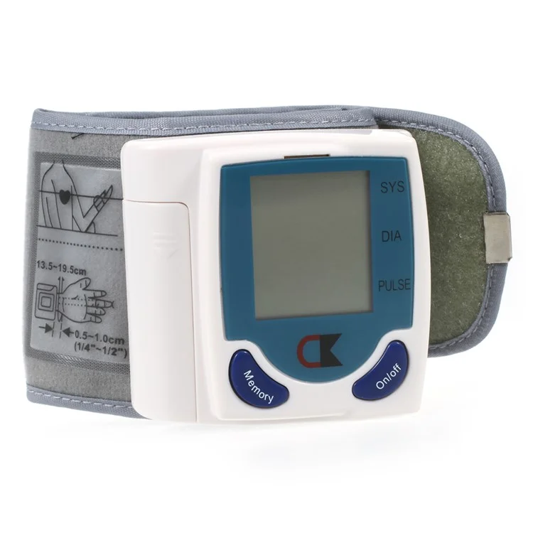 Portable Digital LCD Wrist Blood Pressure Monitor