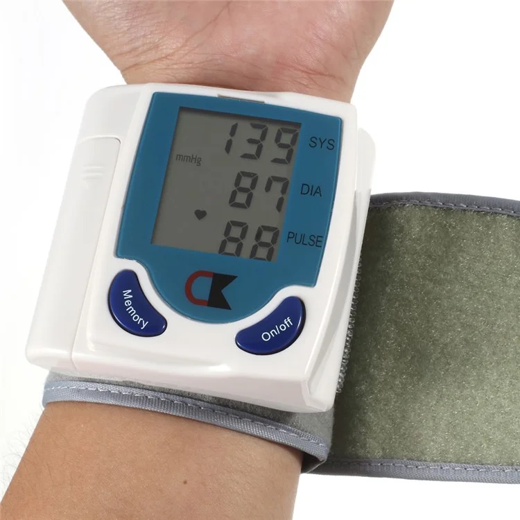 Portable Digital LCD Wrist Blood Pressure Monitor