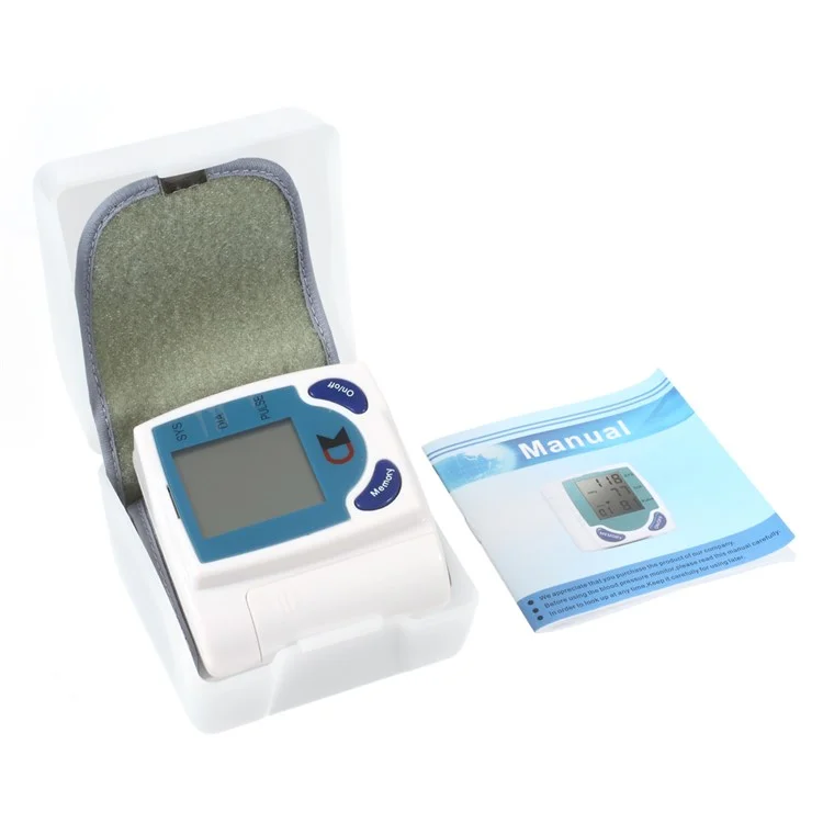 Portable Digital LCD Wrist Blood Pressure Monitor