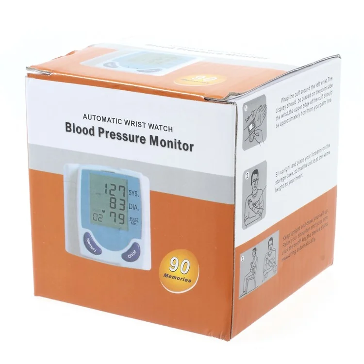 Portable Digital LCD Wrist Blood Pressure Monitor