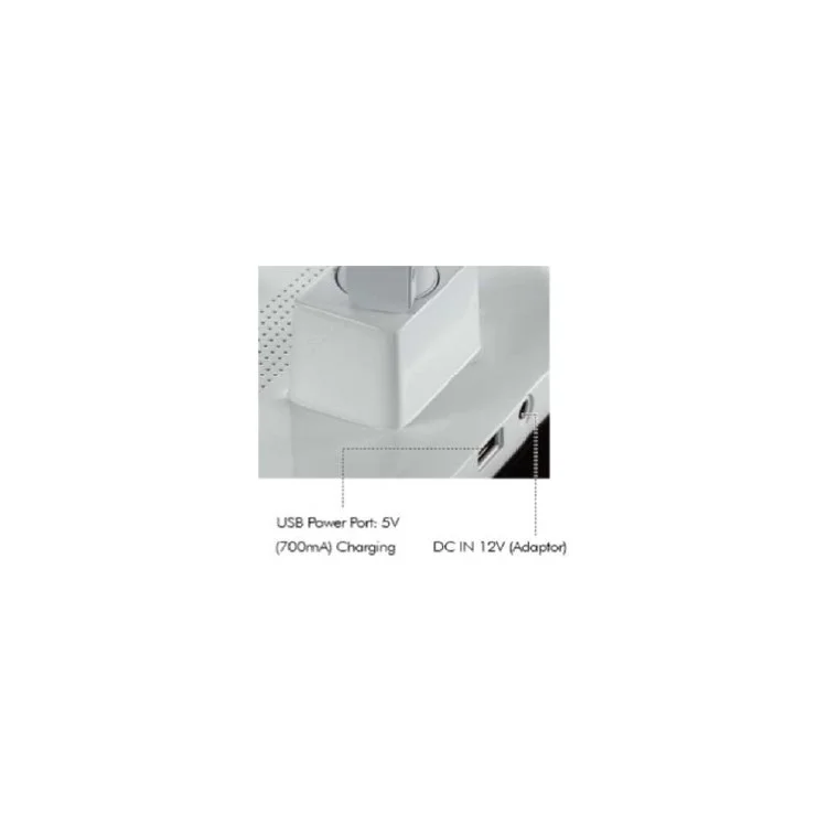 15W Adjustable LED Desk Lamp with Qi Wireless Charging Function, Four Modes 5V/2A USB Output - White / US Plug