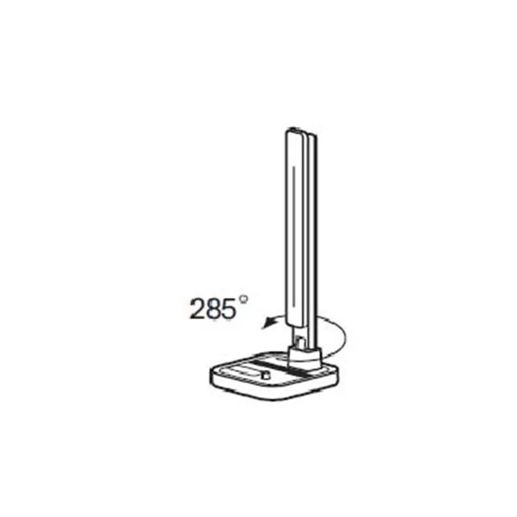 15W Adjustable LED Desk Lamp with Qi Wireless Charging Function, Four Modes 5V/2A USB Output - White / US Plug