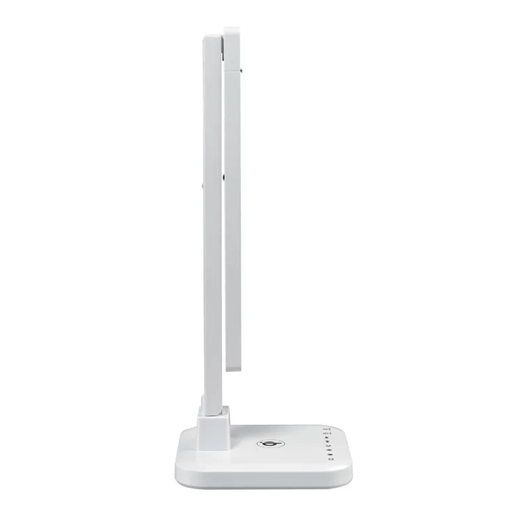 15W Adjustable LED Desk Lamp with Qi Wireless Charging Function, Four Modes 5V/2A USB Output - White / US Plug