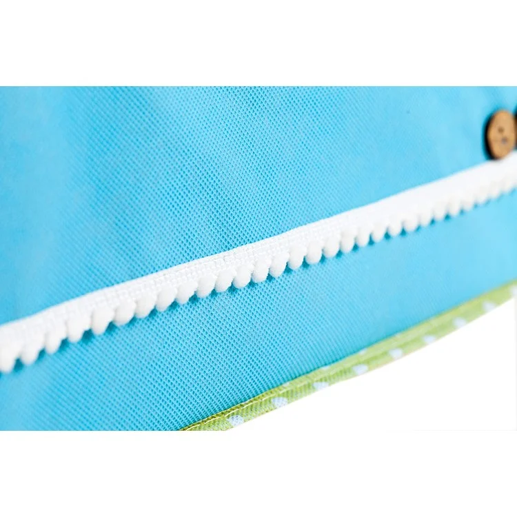Foldable Polka Dots Clothes Organizer Box Storage Bag, Small Size: 26x20x17cm - Blue