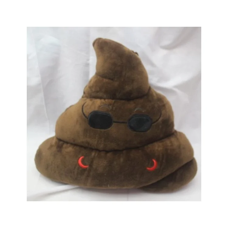 Emoji Emoticon Cushion Pillow Poop Stuffed Plush Toy Doll, Size: 35 x 32cm - Cool