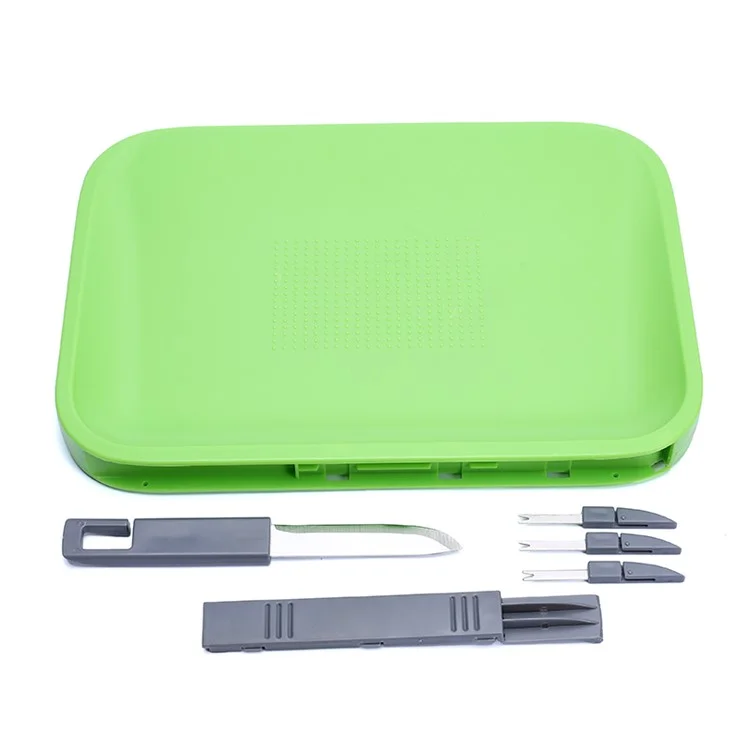 Multi-functional Chopping Block Cutting Board Mats Set with One Knife and Three Forks