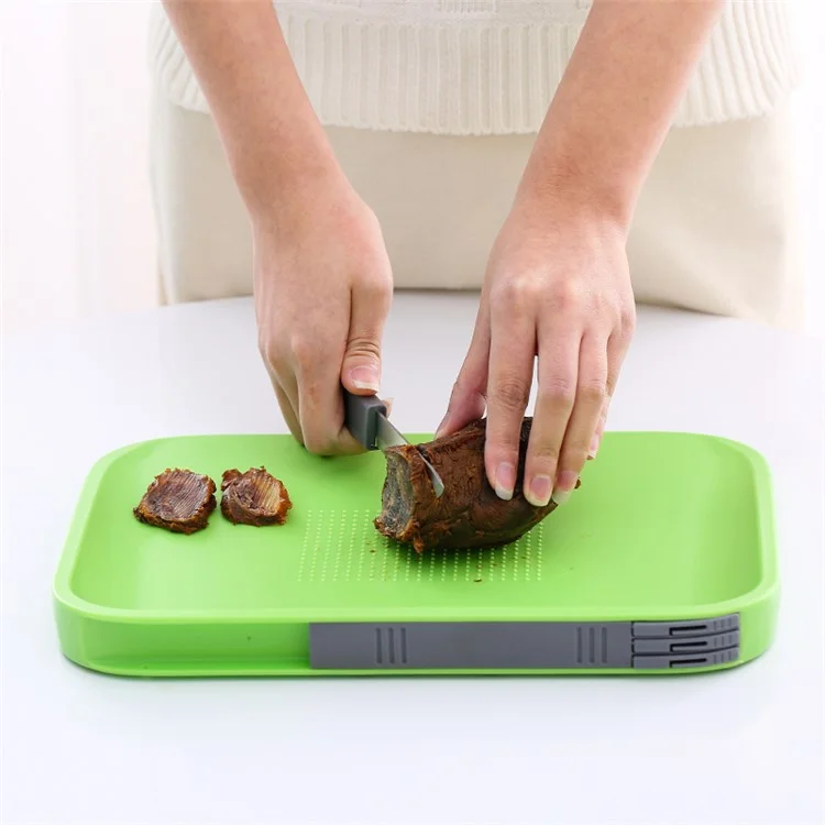 Multi-functional Chopping Block Cutting Board Mats Set with One Knife and Three Forks