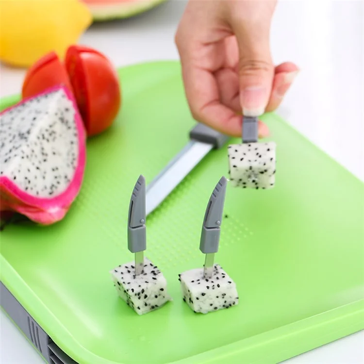 Multi-functional Chopping Block Cutting Board Mats Set with One Knife and Three Forks