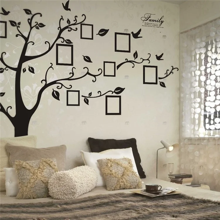 Black Photo Picture Frame Memory Tree Removable Wall Sticker