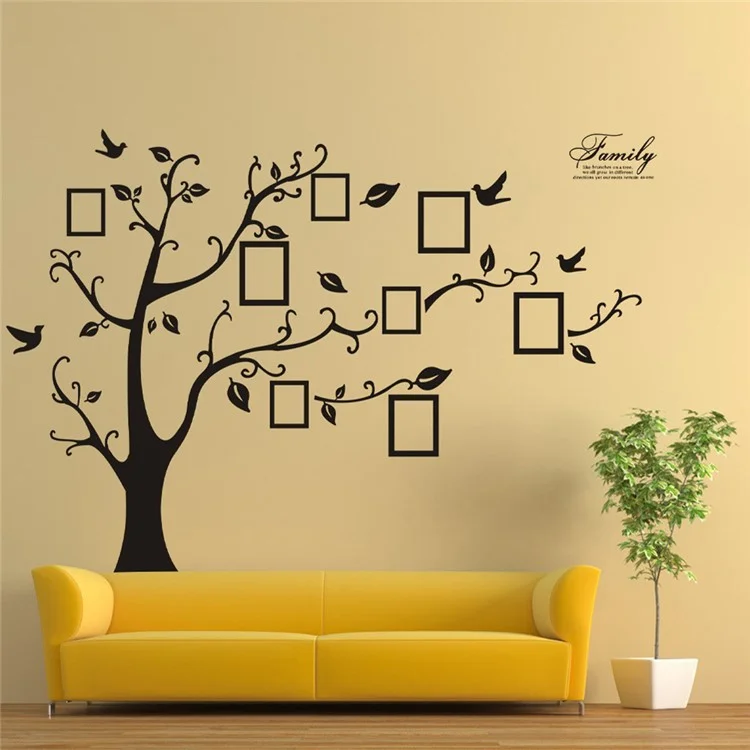 Black Photo Picture Frame Memory Tree Removable Wall Sticker