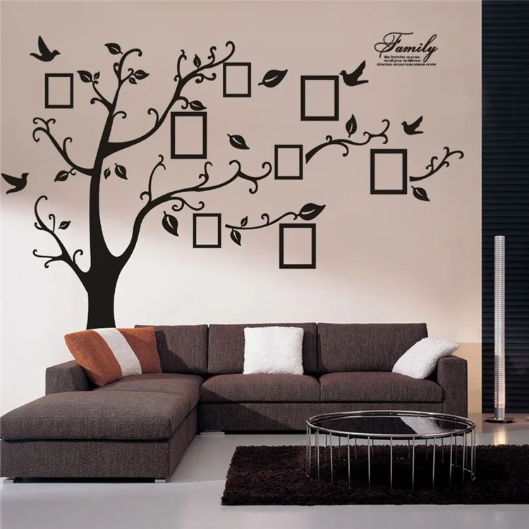 Black Photo Picture Frame Memory Tree Removable Wall Sticker