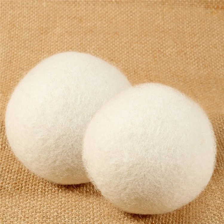 2Pcs Natural Wool Dryer Balls Laundry Drying Ball (70mm)