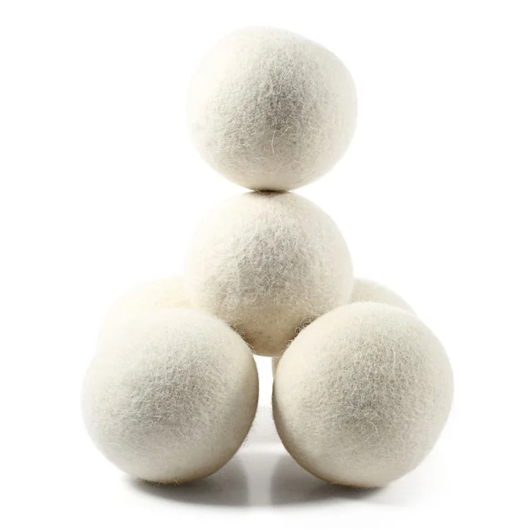 6Pcs Natural Wool Dryer Balls Laundry Drying Ball (60mm)