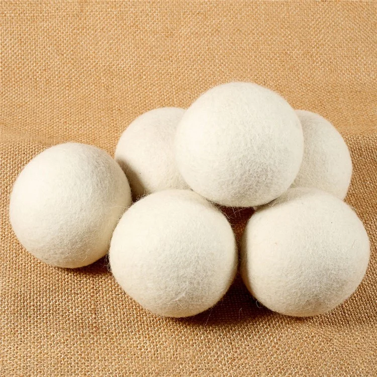 6Pcs Natural Wool Dryer Balls Laundry Drying Ball (60mm)