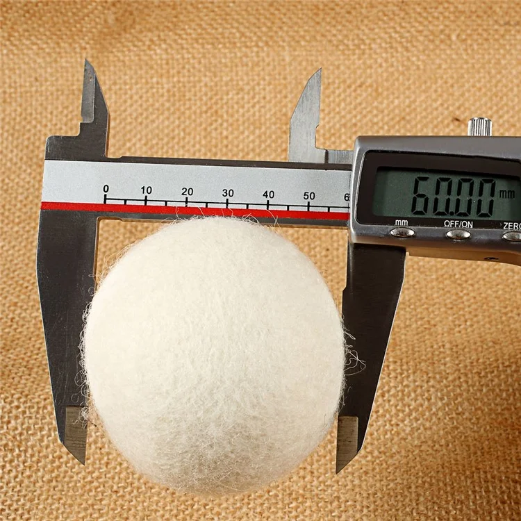6Pcs Natural Wool Dryer Balls Laundry Drying Ball (60mm)