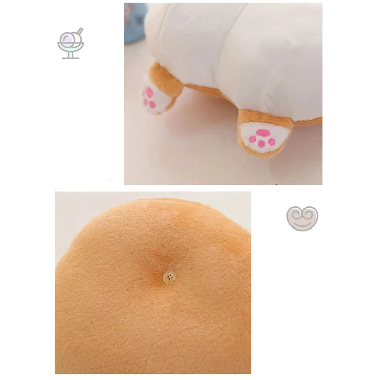 Funny Cute Corgi Butt Pillow Hand Warmer Soft Plush Toy Home Sofa Cushion - Size L